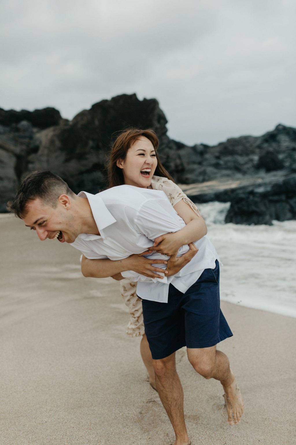 Elva and Jeff on the beach