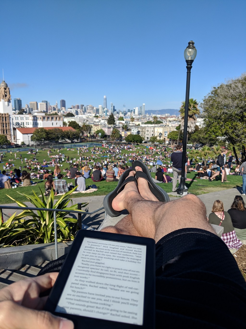 Reading at Dolores Park