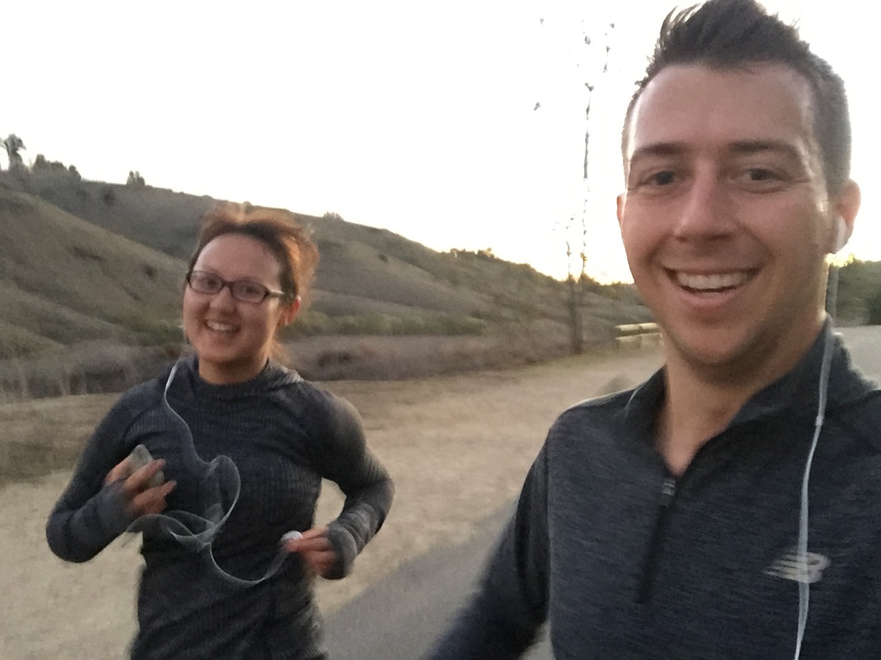 Elva and Jeff running