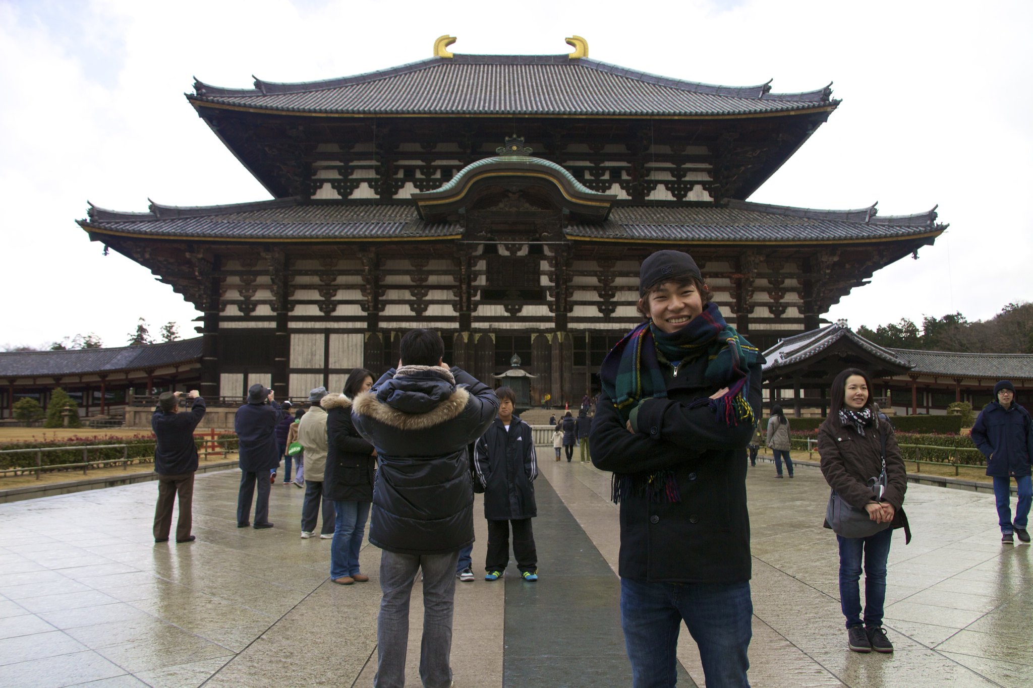 My study abroad friend in front of Todaiji.