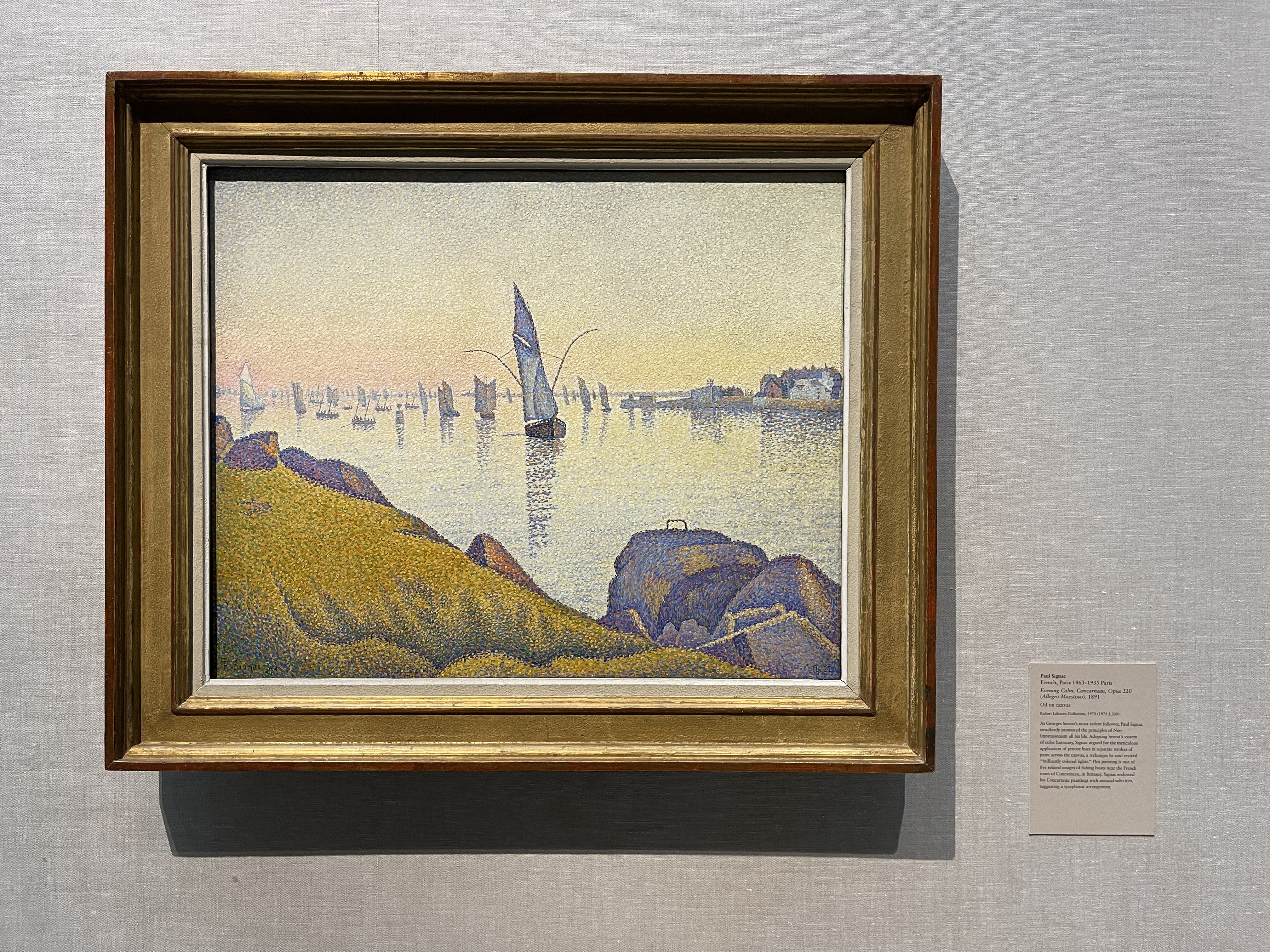 Paul Signac, Evening Calm, 1891, at The Met
